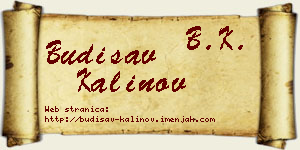 Budisav Kalinov vizit kartica